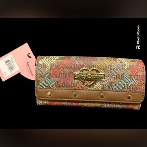 Juicy Couture wallet. BNWT. Brown and gold multicolored